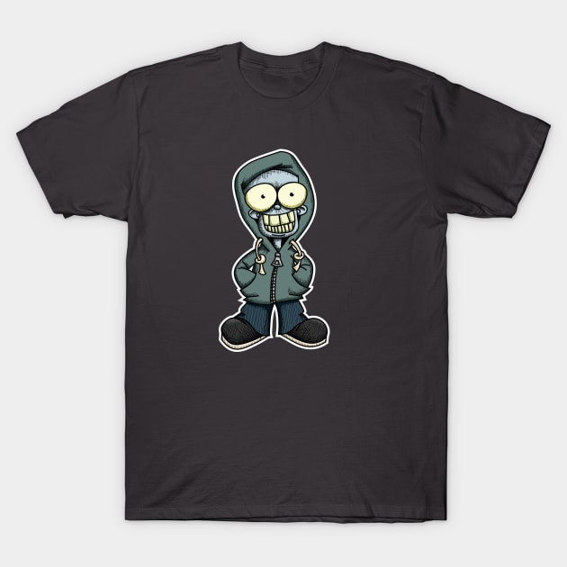 Creepy Hoodie Boy T-Shirt by Wislander